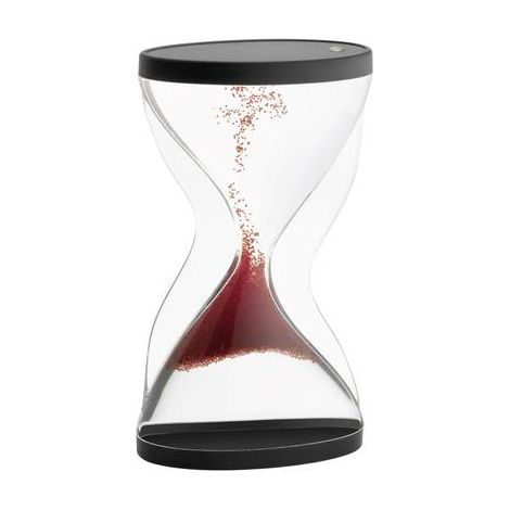 SABLIER TFA DOSTMANN 18.6004.05 VERRE ACRYLIQUE TRANSPARENT, ROUGE, NOIR (1/3)