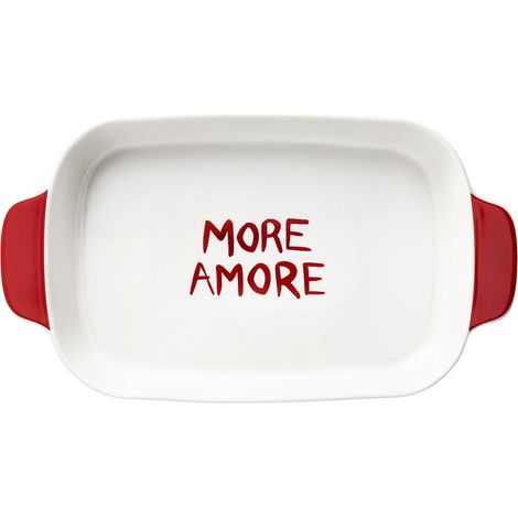 Tognana Pirofila con Manici More Amore 33 x 19 Cm H 5 Cm Bistro Viva L'Italia New Bone China Multicolor