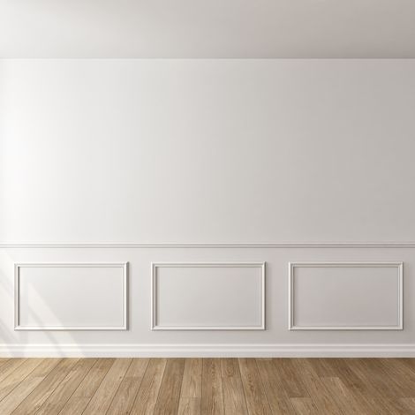 Nordlinger – Moulure de soubassement en bois FSC 100 – Lot de 3 moulures 100 x 60 cm et 4 moulures droites 100 cm – Prêtes à poser pour encadrements décoratifs