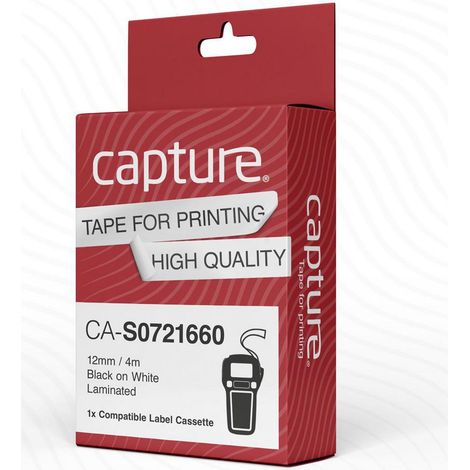 Fotocamera Capture 12 mm x 4 m, nera su bianco, CA-S0721660