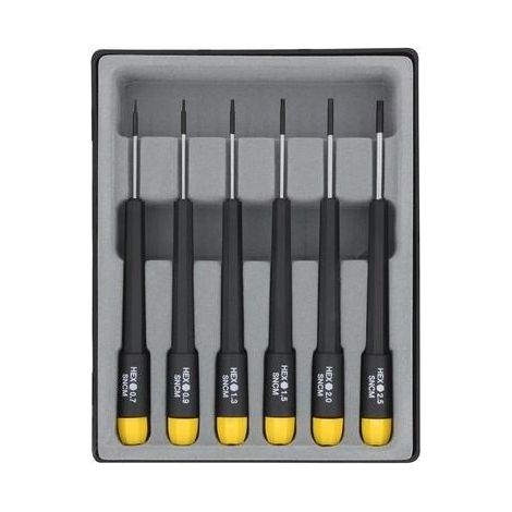 Juego de destornilladores Donau Elektronik 280-63 6 piezas acero níquel cromo