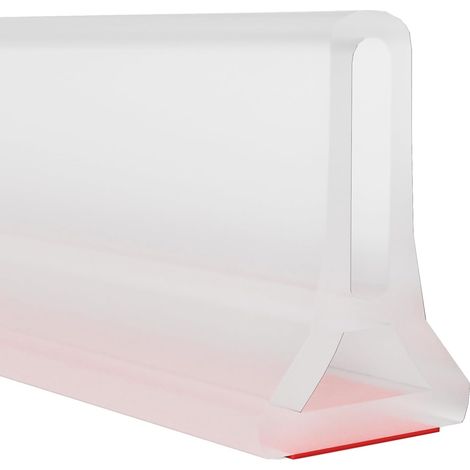Paroi de douche pliable et système de retenue de barrage pour maintenir l'eau dans le seuil (transparent, 2 m) (1/3)