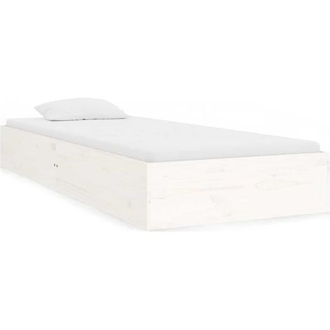 Maison Exclusive - Giroletto Bianco in Legno Massello 75x190 cm Small Single (1/5)
