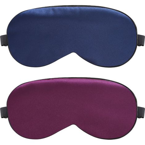 Masque De Sommeil En Soie Synthétique - Conception Anti-Lumière Totale - Ajustable Et Confortable - Pour Adulte - 1 Pièce (1/5)