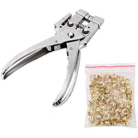 Ösenstanze mit 100 Ösen, Ösenstanze, 4,5 mm Durchmesser, Ösenstanze für Planen, Zelte, Segeltuchtaschen, Markisen, Poolabdeckungen