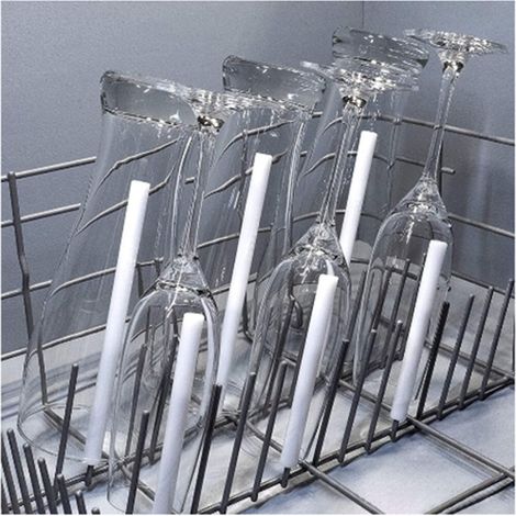 6er-Set universelle Glashalter / Gläserhalter / Aufsteckhalter / Halterung für Spülmaschine Geschirrspüler Besteckkorb