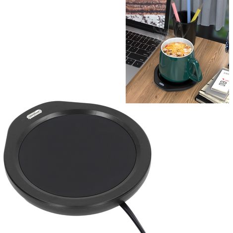 Sous-tasse isotherme/support pour tasse à café/coussin thermique/chauffe-tasse/chauffe-tasse/chauffe-tasse à thé/chauffe-tasse de bureau/norme américaine 110 V noir (1/5)
