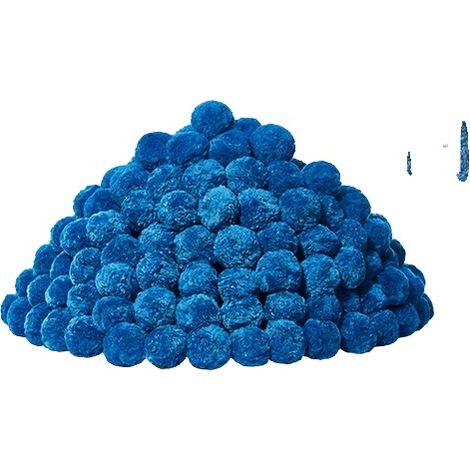 Bolas filtrantes para piscinas, reutilizables, de fibra de poliéster, filtración eficiente, color azul, 1,8 kg (4 libras) (1/2)