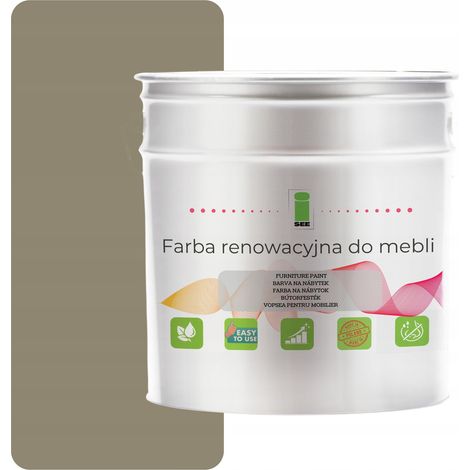 Peinture pour meubles de cuisine 7034 gris-jaune semi-mate 2,5 L pour façades en bois 2 en 1 (1/5)