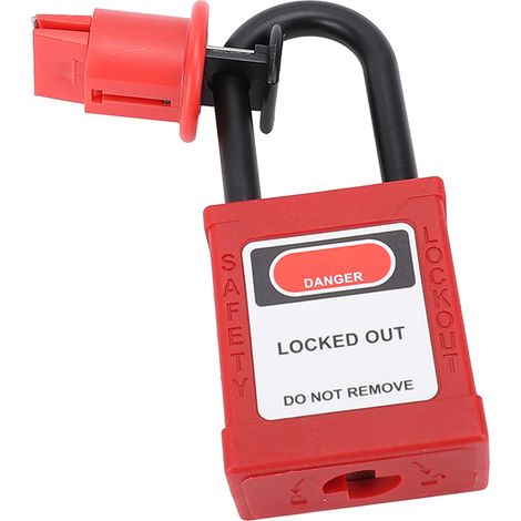 Cadenas de consignation/déconsignation avec clé, en nylon et acier inoxydable, 1P, 2P, 3P, 4P, pour disjoncteurs et applications électriques (1/5)