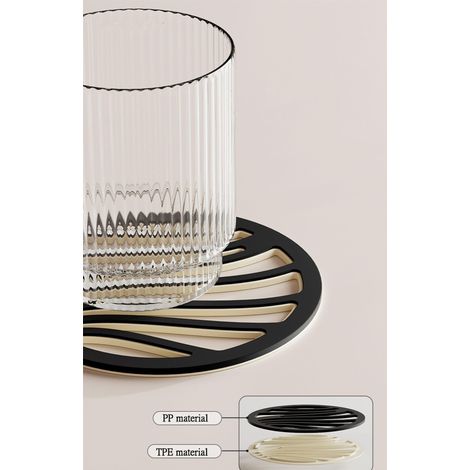 Dessous de verre en céramique, lot de 6 pièces, adaptés à la décoration intérieure, la cuisine, les cadeaux, les bars et les tables basses (6 dessous de verre + support, 7) (1/5)