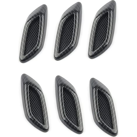 Sollbry pegatinas universales para rejilla de ventilación de capó, diseño de fibra de carbono. (1/4)