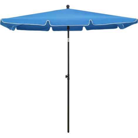 Maison Exclusive - Sonnenschirm mit Mast 210x140 cm Azurblau