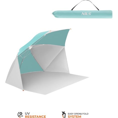 2-in-1 Beach Umbrella - Windbreak, UV, 180 cm Floor (1/5)