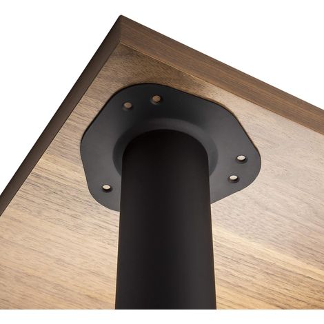 Set de 4 Pieds de table, Hauteur 710 mm, Réglable, Diamètre 60 mm, Noir, Pour mobilier intérieur