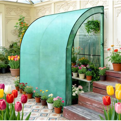 Gartengewächshaus 200 x 100 x 210 cm aus verstärktem PE, grün HAVRYA (1/5)