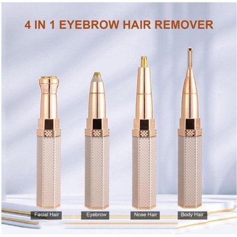 Épilateur Électrique - Pour Sourcils Et Visage - 4 Têtes Interchangeables - Rechargeable USB - 1 Pièce (1/5)