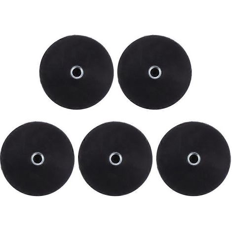 Lot de 5 projecteurs LED magnétiques avec revêtement en caoutchouc pour toit de voiture-4.3X4.3CM-Black