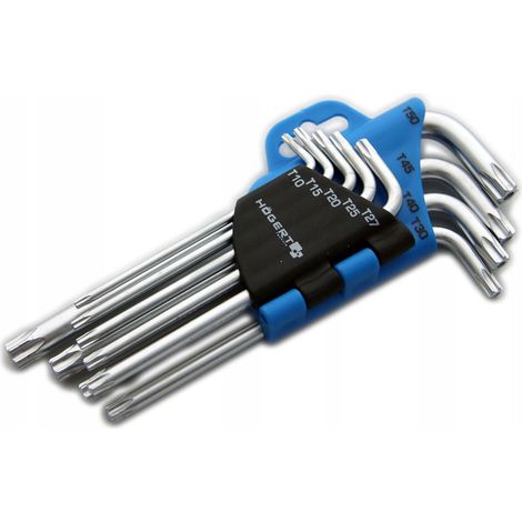 Chiavi torx Hepoluz ht1w814 acciaio cromo vanadio 9 pz