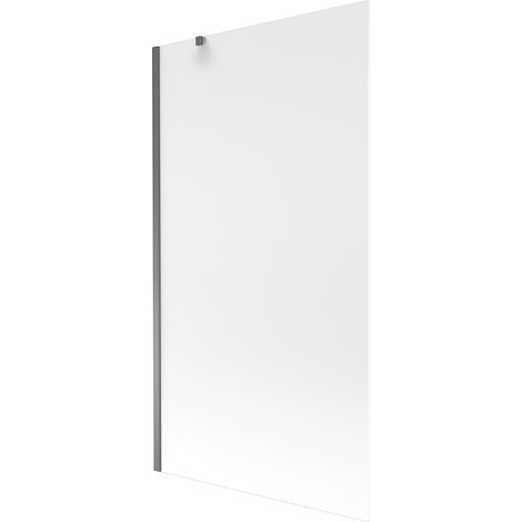 Mexen Next einflügelige Badewannenabtrennung 100 x 150 cm, satiniert, Gun Metal - 895-100-000-00-30-95