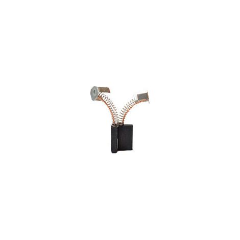 Set aus 2 anpassbaren Kohlen für Black & Decker. Abmessungen: 6 x 12 x 20 mm.