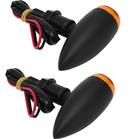 Clignotant Moto Étanche Lampe Indicateur Accessoire de Personnalisation Noir (1/5)