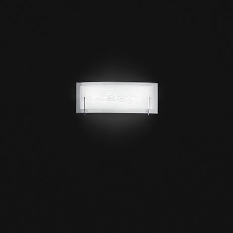 Applique Moderna Overlap Cromo Led Luce Calda Piccola (1/2)