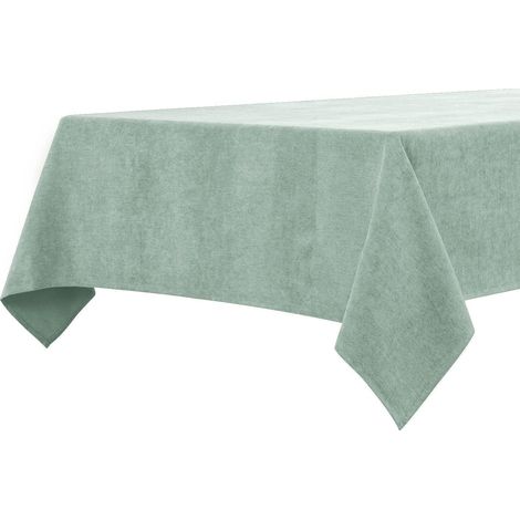 Nappe vert menthe 140x180 cm hydrofuge, facile d'entretien, rectangulaire