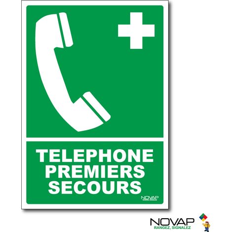 Panneau Téléphone de premiers secours - Rigide A5 - 4600802