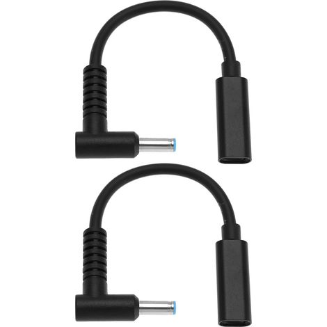 2pcs Type C USB-C Female Input to DC 4.5x3.0mm Power PD Charging Cable Compatible with HP 450G3 / G4 440G3 / G4 430G3 / G4 820G3 / G4 840G3 / G4 828G3 / G4 (1/5)