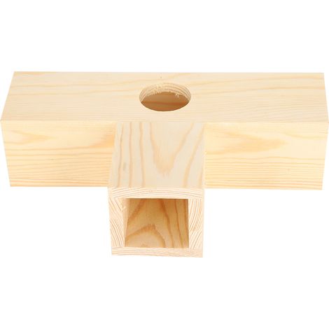 Tube de Tunnel de Hamster en bois, jouet d'aire de jeu d'exercice de nid de maison pour petits animaux de compagnie (type petit T)