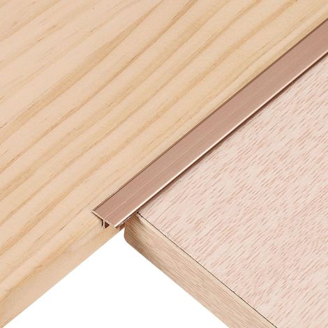 6Pcs 2.9ft x 0.39" Profilés De Transition En T Pour Sol, Bords En Alliage D'Aluminium Pour Lames De Vinyle Remplissant Les Interstices Entre Parquets, Carrelages Et Sols, Rose Gold (1/5)