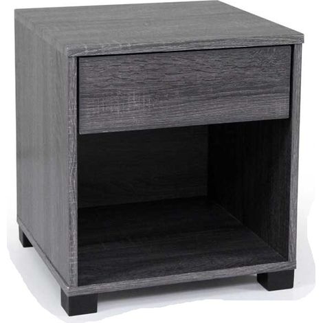 Comodino con cassetto letto grigio camera 40 x 36 x 44 CM (1/2)