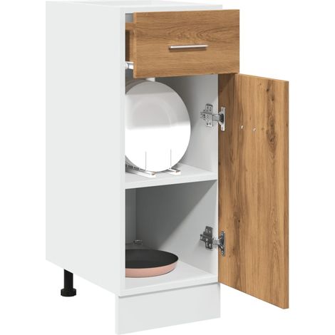 vidaXL Cassettiera Rovere Artigianale 30x46x81,5 cm Legno Multistrato