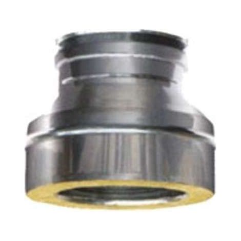 MARAL M98797 Adattatore Inox MP10F-DP10-15 DP Parete Interna AISI 316L-V2 Parete Esterna AISI 304 Finitura Lucida Isolante in Lana di Roccia 25 mm colore Acciaio (1/2)