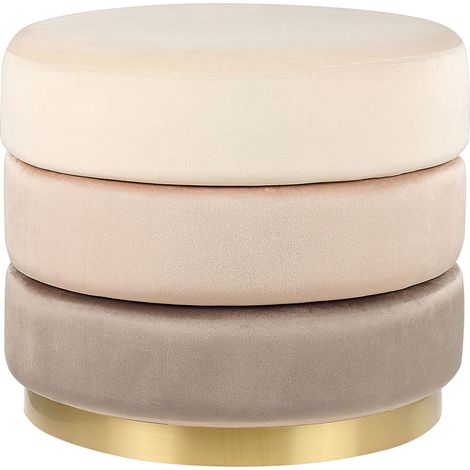 Pouffe LOUIN Velvet Beige (1/5)