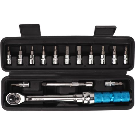 Ortviai Clé dynamométrique réglable 1/4" (6,35 mm) en acier chrome-vanadium – Lot de 15 pièces, précision laser, clic audible, 2-24 N·m (1/5)