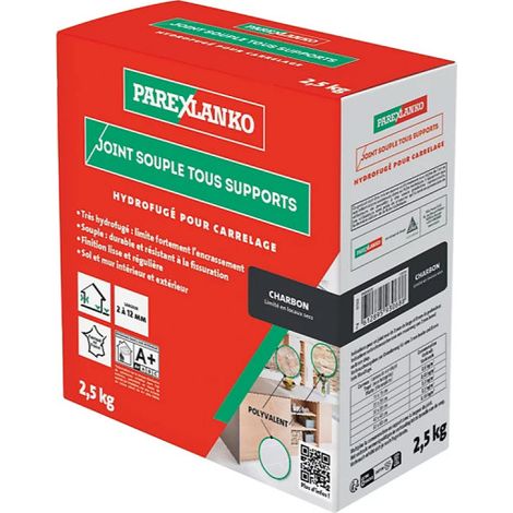 PAREXLANKO Junta flexible para todos los soportes - Carbón vegetal - 2,5kg - 03435