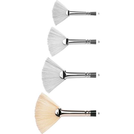 Brosse Eventail Manche Long N°8 (1/4)