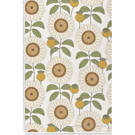 Papier peint Fleur Beige Cuisines & Bains Lutèce