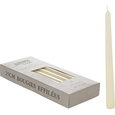 Candela lux crema conica h25 set 2 pezzi bizzotto - bizzotto (1/2)