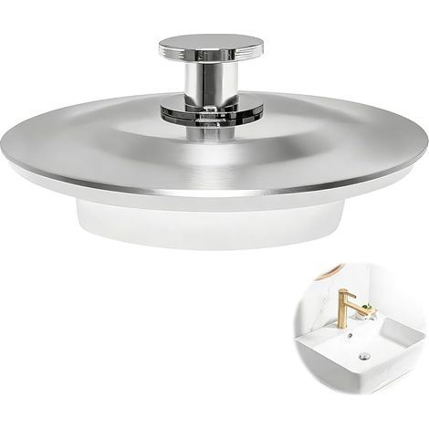 Universeller Badewannenstöpsel, Waschbeckenstöpsel, Ersatz-Abflussstopfen, passend für Löcher von 42 bis 44 mm, langlebiger und wasserdichter Abflussstopfen für Badezimmer (1/5)