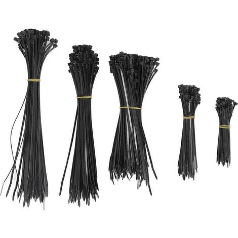 550-teiliges Sortiment an selbstverriegelnden Kabelbindern aus Nylon für den Innen- und Außenbereich, schwarz (1/4)