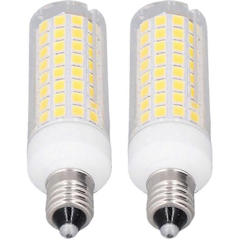 Lot de 2 ampoules LED E11 10 W, intensité variable, lumière naturelle, culot en céramique, 102 LED, économie d'énergie, AC 100-120 V, longue durée de vie, pour éclairage domestique (1/5)