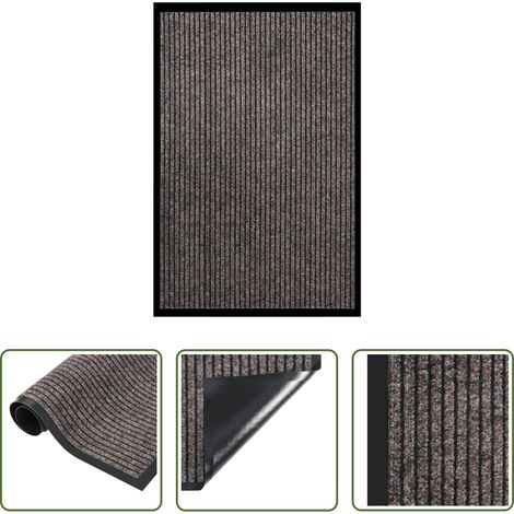 Tapis d'entrée -  Paillasson rayé Beige 80x120 cm (1/5)