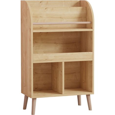 Libreria in legno "Minola" - 60 x 30 x 102 cm - Beige