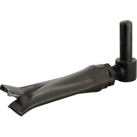 Alberts 307509 Gond a sceller, crochet en F, reglable de 27 mm, laque noire pour immersion, cote axe 14 mm, 110 x 30 mm