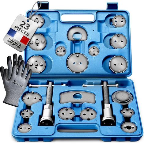 Coffret Repousse Piston d'étriers de Freins Set de pièces, pour Remplacement de Disque Outil et adaptateurs, de mâchoire ou de Plaquettes de Frein, Kit Universel… (1/5)