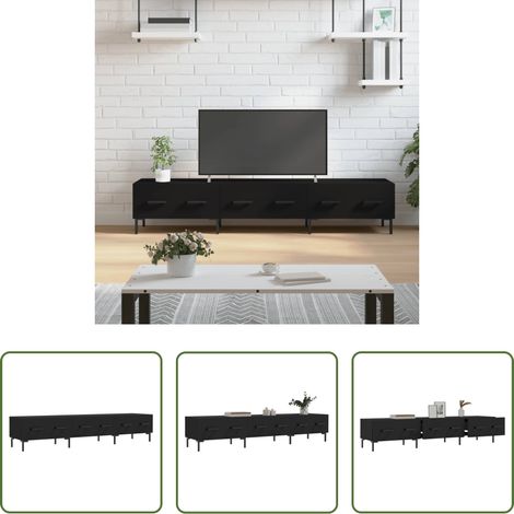 vidaXL Schrank für Wohnzimmer - TV-Schrank Schwarz 150x36x30 cm Holzwerkstoff (1/5)
