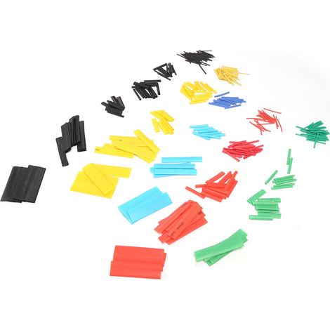 Kit de 328 gaines thermorétractables multicolores pour câbles électriques et réparations (1/5)